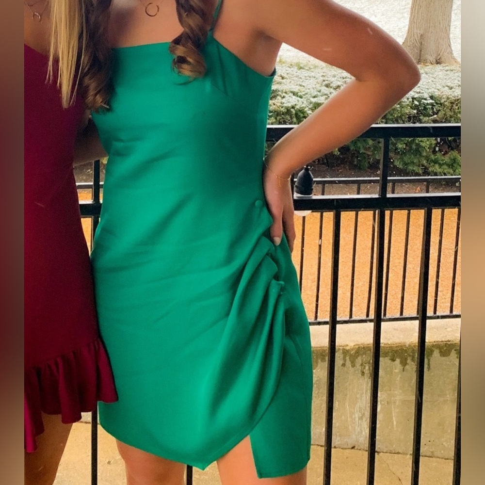GREEN MINI DRESS - Picture 2 of 2